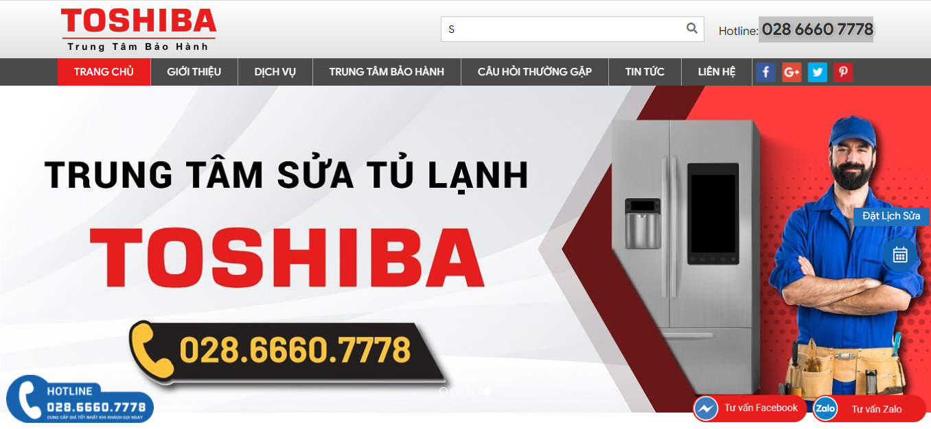 Trung tâm bảo hành Toshiba nhận sửa chữa tại nhà mọi vấn đề liên quan đến tủ lạnh Toshiba